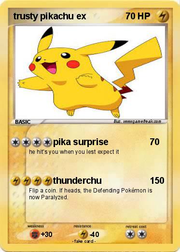 Pokemon trusty pikachu ex