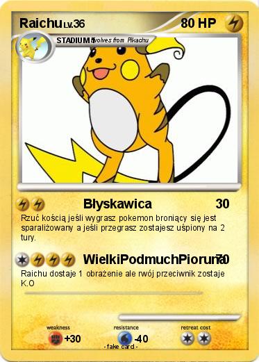 Pokemon Raichu