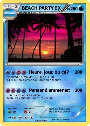 Pokemon BEACH PARTY EX