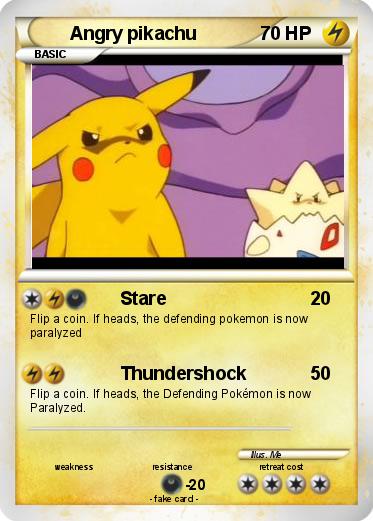 Pokemon Angry pikachu