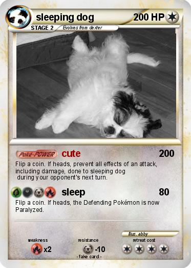 Pokemon sleeping dog