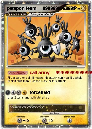Pokemon patapon team     9999999999999
