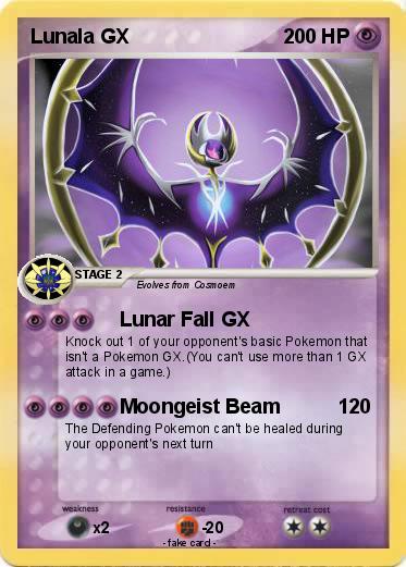 Pokémon Lunala GX 21 21 - Lunar Fall GX - My Pokemon Card