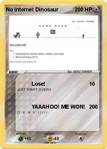Pokemon No internet Dinosaur