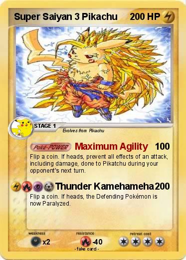 Pokemon Super Saiyan 3 Pikachu