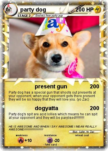 Pokemon party dog