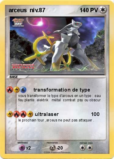 Pokemon arceus  niv.87                     