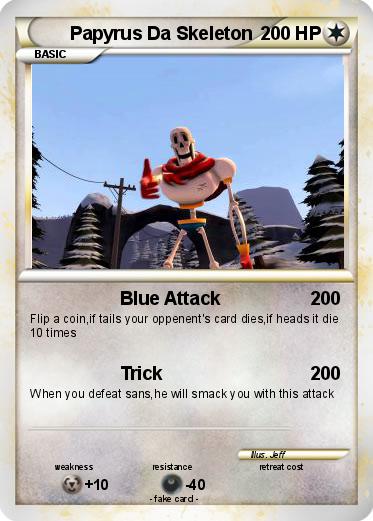 Pokemon Papyrus Da Skeleton