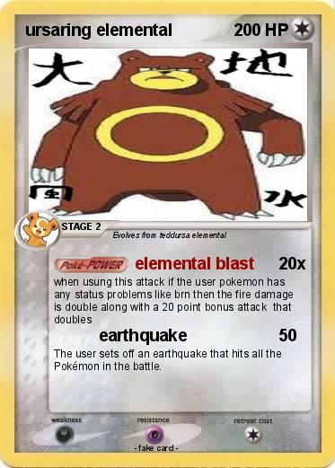 Pokemon ursaring elemental