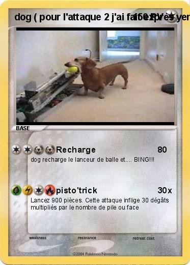 Pokemon dog ( pour l'attaque 2 j'ai fait exprès yen a bien qui triche alors...)
