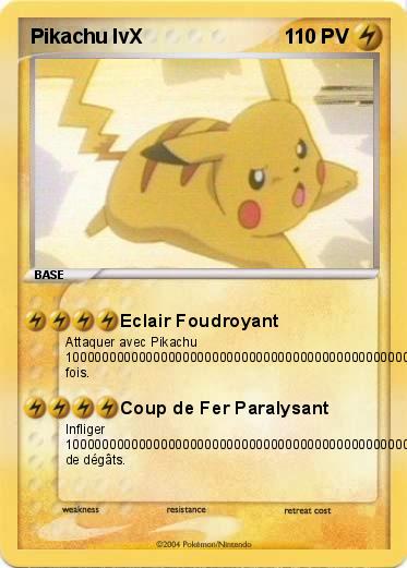 Pokemon Pikachu lvX