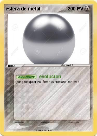Pokemon esfera de metal