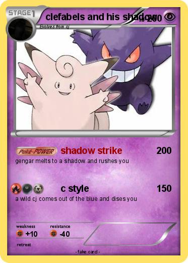 Pokemon clefabels and his shadow