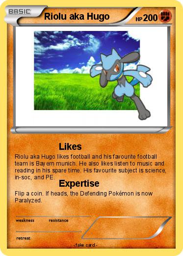 Pokemon Riolu aka Hugo