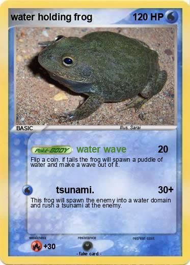Pokemon water holding frog