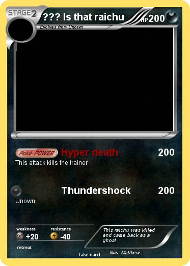 Pokemon ??? Is that raichu