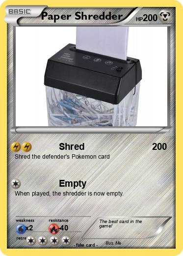 Pokemon Paper Shredder