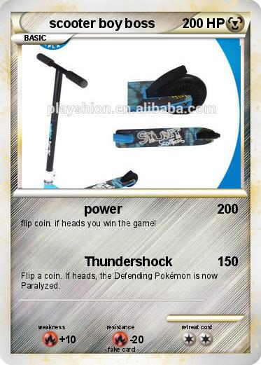 Pokemon scooter boy boss