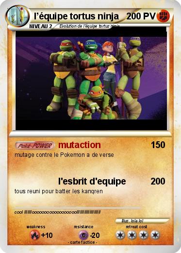 Pokemon l’équipe tortus ninja