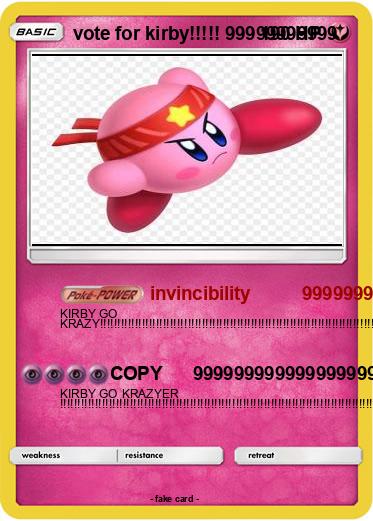 Pokemon vote for kirby!!!!! 99999999999