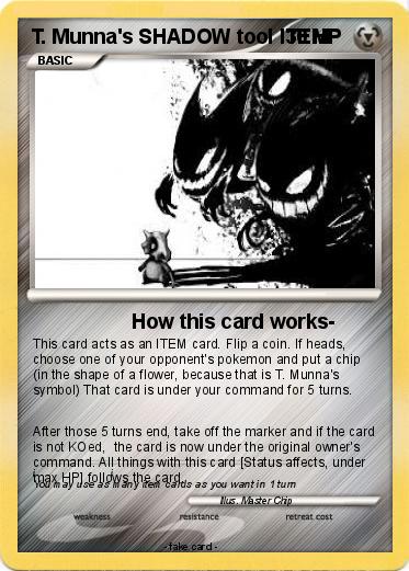 Pokemon T. Munna's SHADOW tool ITEM