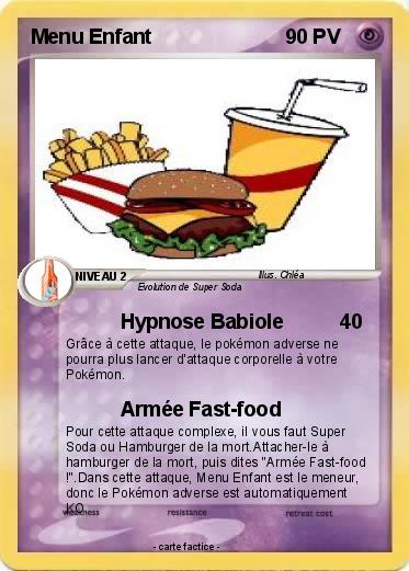 Pokemon Menu Enfant