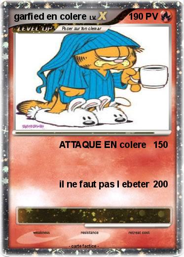 Pokemon garfied en colere