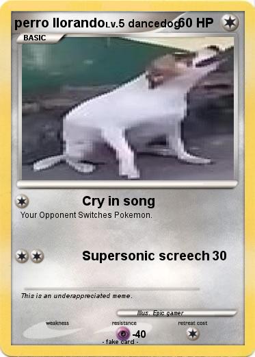 Pokemon perro llorando