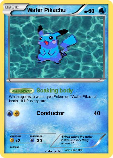 Pokemon Water Pikachu