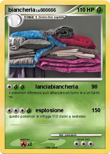 Pokemon biancheria