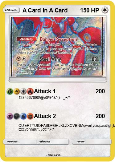 Pokemon A Card In A Card