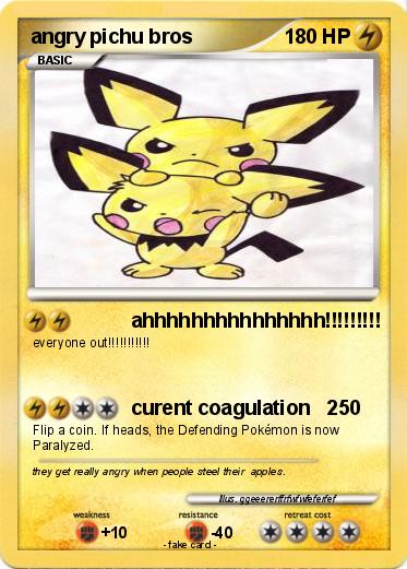 Pokemon angry pichu bros
