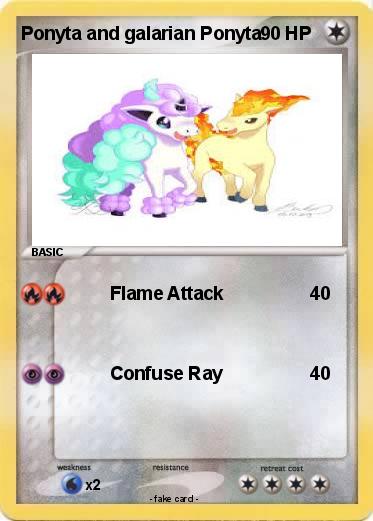 Pokemon Ponyta and galarian Ponyta