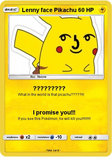 Pokemon Lenny face Pikachu