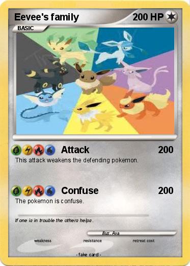 Pokemon Eevee's family