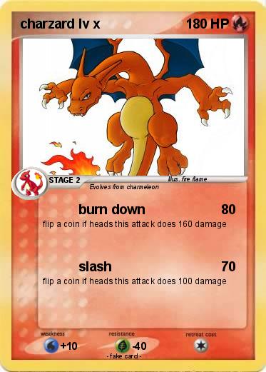 Pokemon charzard lv x