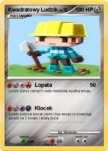 Pokemon Kwadratowy Ludzik