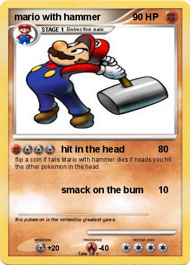 Pokemon mario with hammer