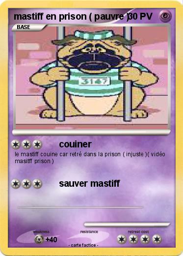 Pokemon mastiff en prison ( pauvre )