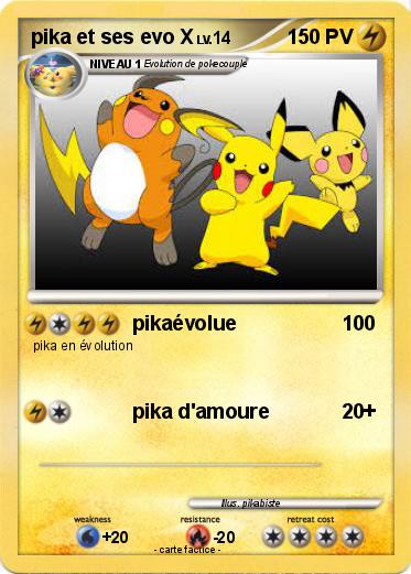 Pokemon pika et ses evo X