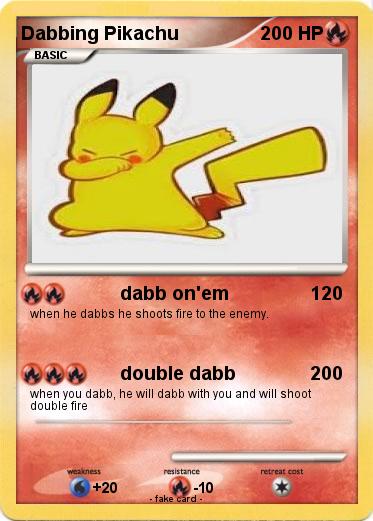 Pokemon Dabbing Pikachu