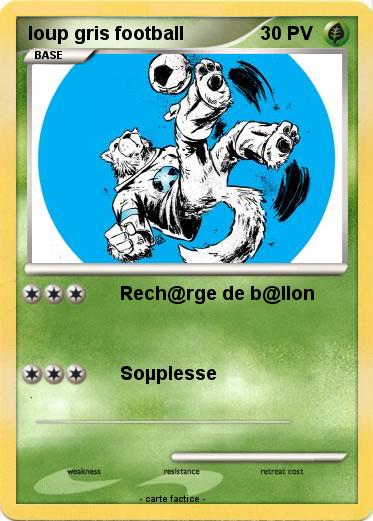Pokemon loup gris football