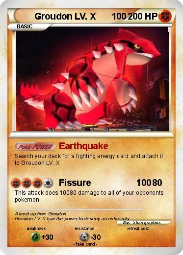 Pokemon Groudon LV. X      100
