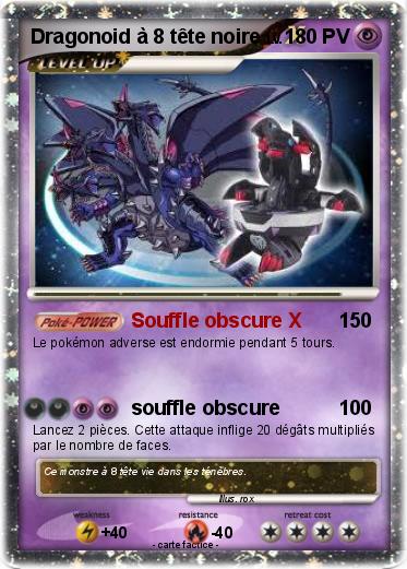 Pokemon Dragonoid à 8 tête noire