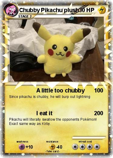 Pokemon Chubby Pikachu plush