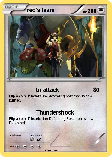 Pokemon red's team
