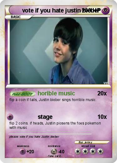 Pokemon vote if you hate justin bieber
