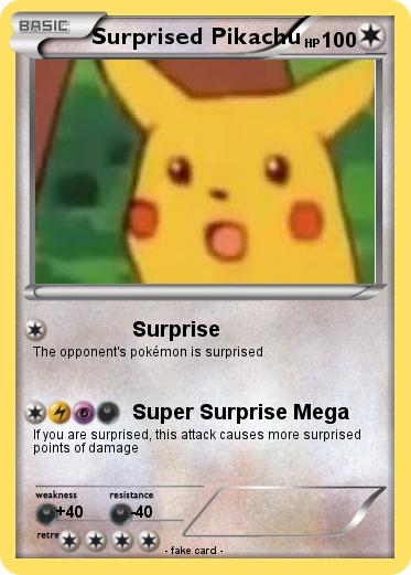 Pokemon Surprised Pikachu