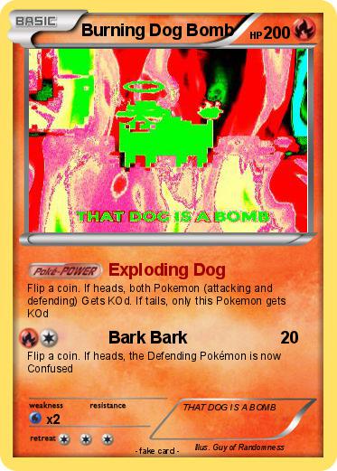 Pokemon Burning Dog Bomb