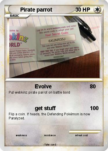 Pokemon Pirate parrot
